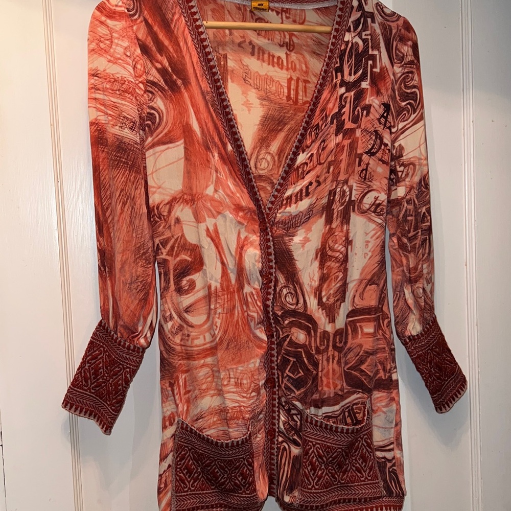 90s Jean Paul Gaultier silk cardigan